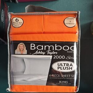 Ashley Taylor Bamboo Ultra Plush Orange Sheet Set